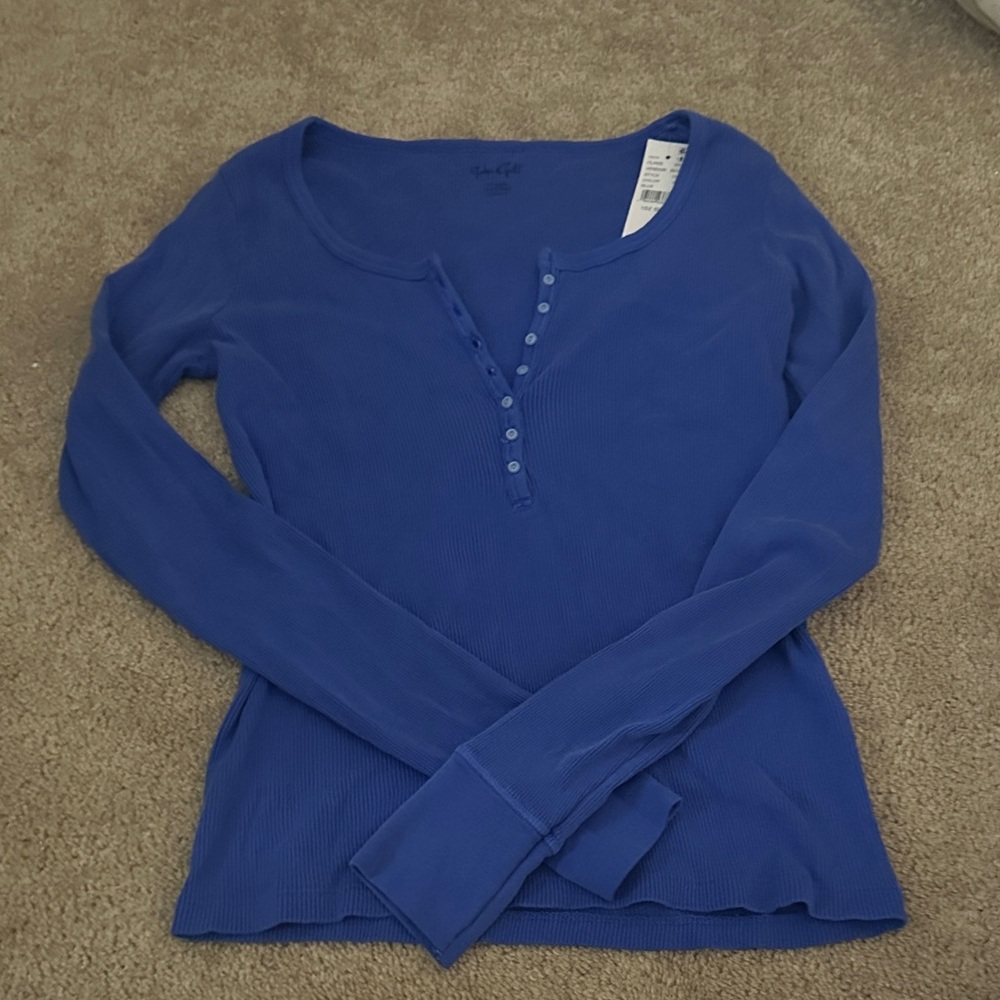 Brandy Melville Royal Blue Long Sleeve Top